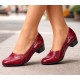 Pantofi dama din piele naturala Rosu Croco Lac - MVSP1RCR