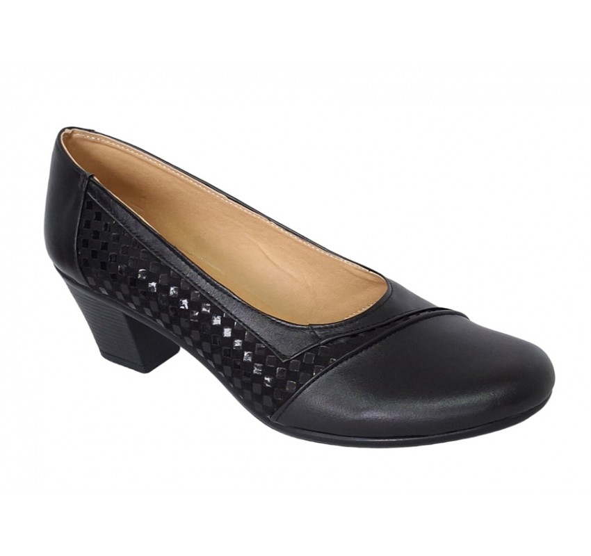 Pantofi dama comozi si eleganti din piele naturala Negru - MVSP26AN
