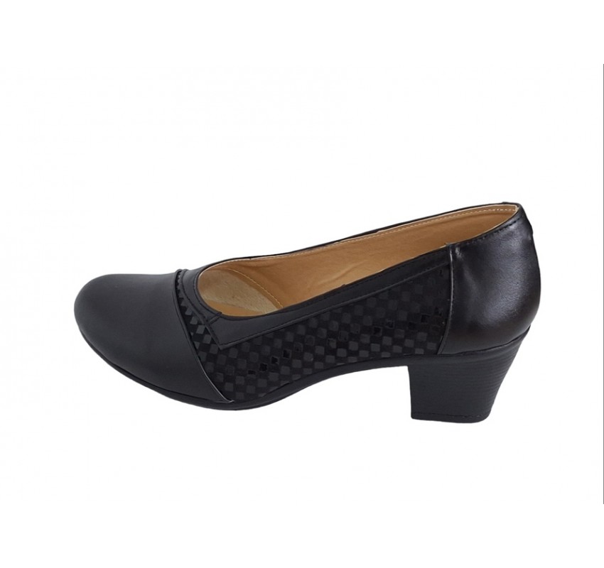 Pantofi dama comozi si eleganti din piele naturala Negru - MVSP26AN