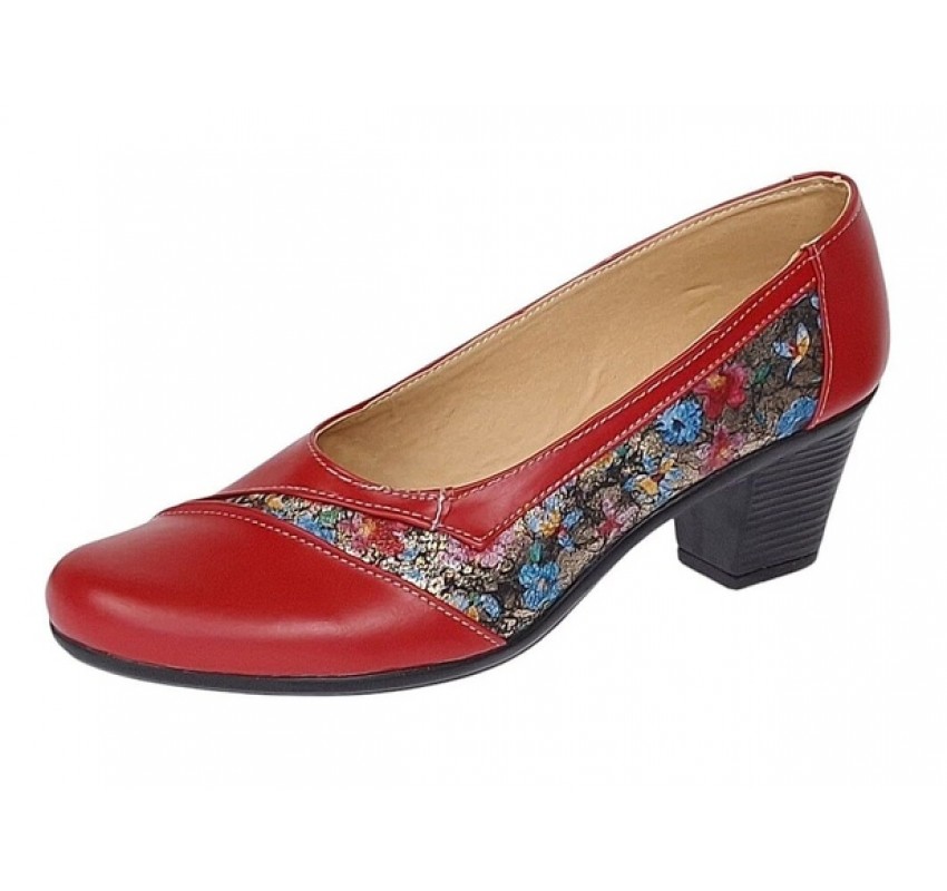 Pantofi dama eleganti din piele naturala Rosu Color MVSP26XR