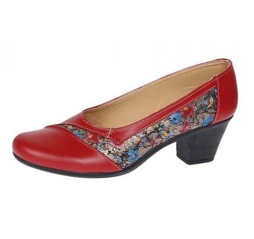 Pantofi dama eleganti din piele naturala Rosu Color MVSP26XR