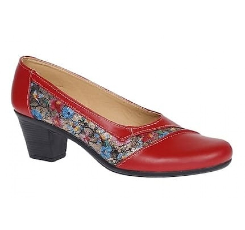 Pantofi dama eleganti din piele naturala Rosu Color MVSP26XR