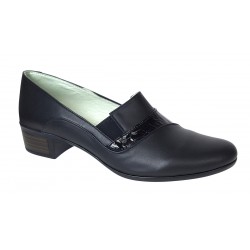 Pantofi dama comozi casual din piele naturala negru croco P27CRN