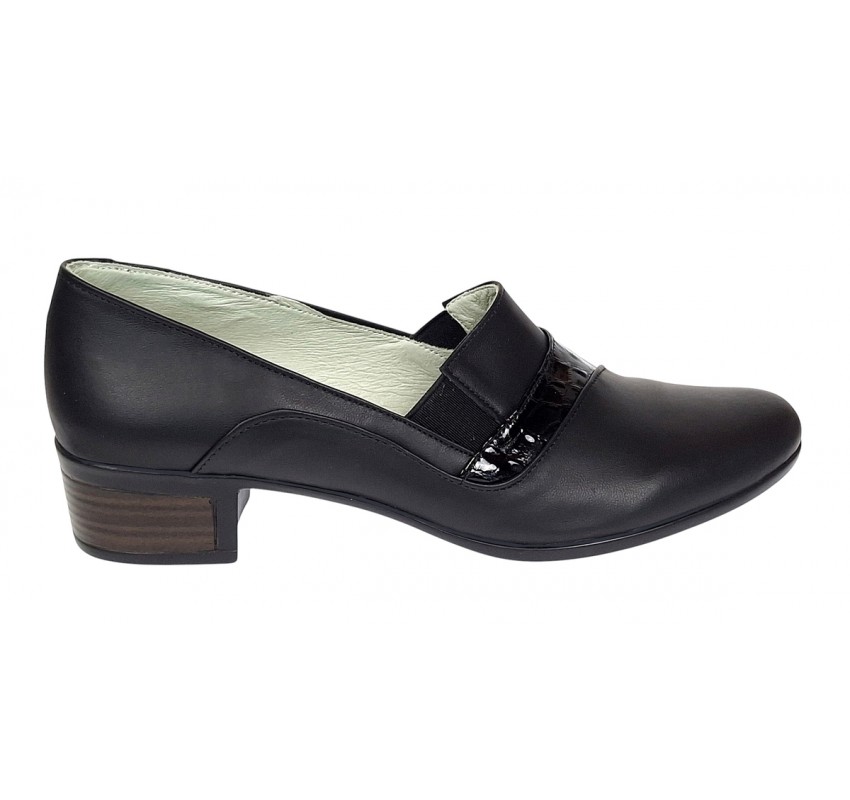Pantofi dama comozi casual din piele naturala negru croco P27CRN Pantofi dama comozi casual din piele naturala negru croco P27CRN
