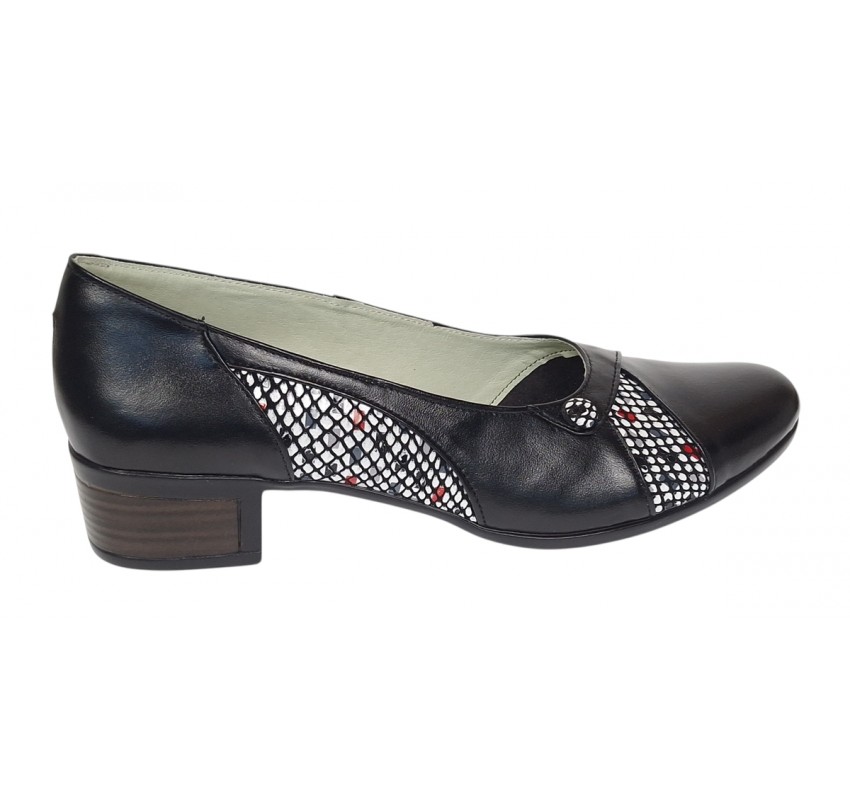 Pantofi dama comozi casual din piele naturala negru color P28XN