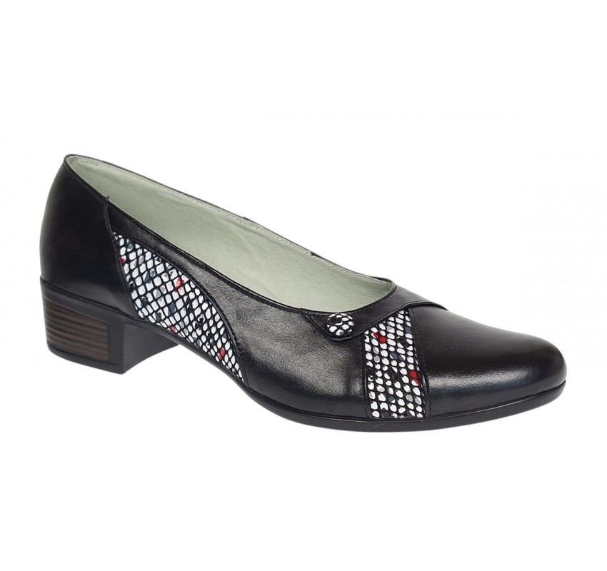 Pantofi dama comozi casual din piele naturala negru color P28XN