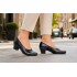 Pantofi dama casual din piele naturala negru croco P33CRN