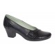 Pantofi dama casual din piele naturala negru croco P33CRN