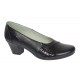 Pantofi dama casual din piele naturala negru croco P33CRN