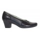 Pantofi dama casual din piele naturala negru croco P33CRN