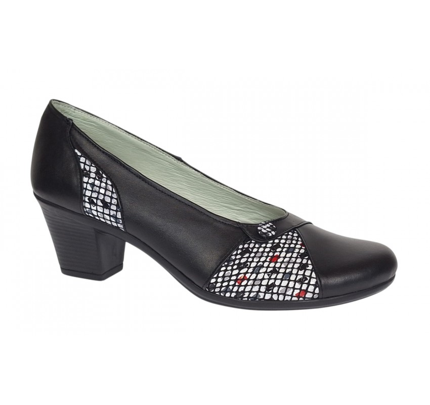 Pantofi dama casual din piele naturala negru color P33XN