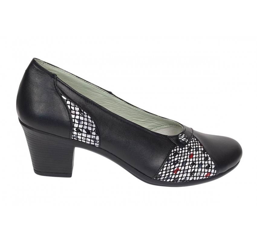 Pantofi dama casual din piele naturala negru color P33XN
