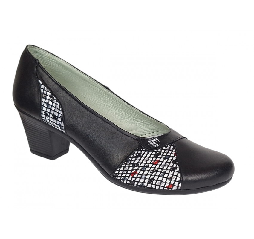 Pantofi dama casual din piele naturala negru color P33XN