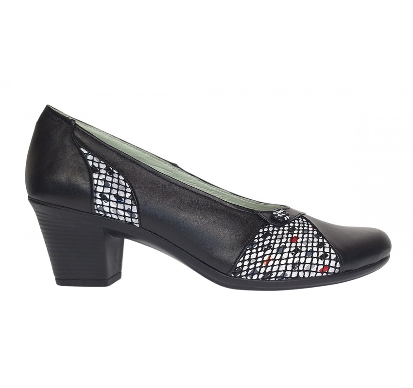 Pantofi dama casual din piele naturala negru color P33XN