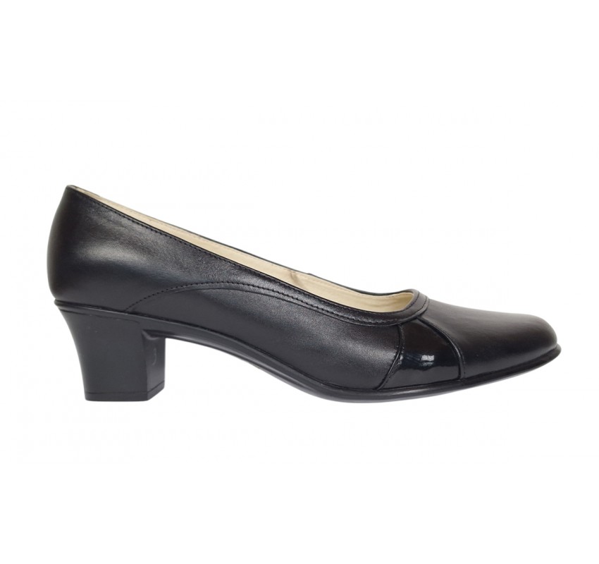 Pantofi dama eleganti din piele naturala Negru Box - MVSP34N