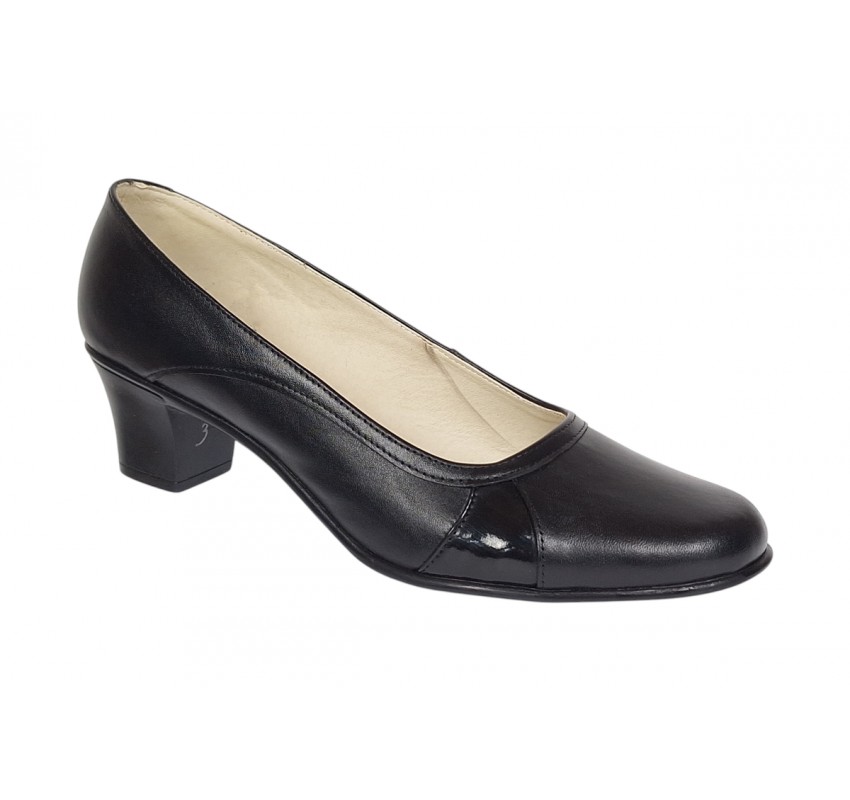 Pantofi dama eleganti din piele naturala Negru Box - MVSP34N