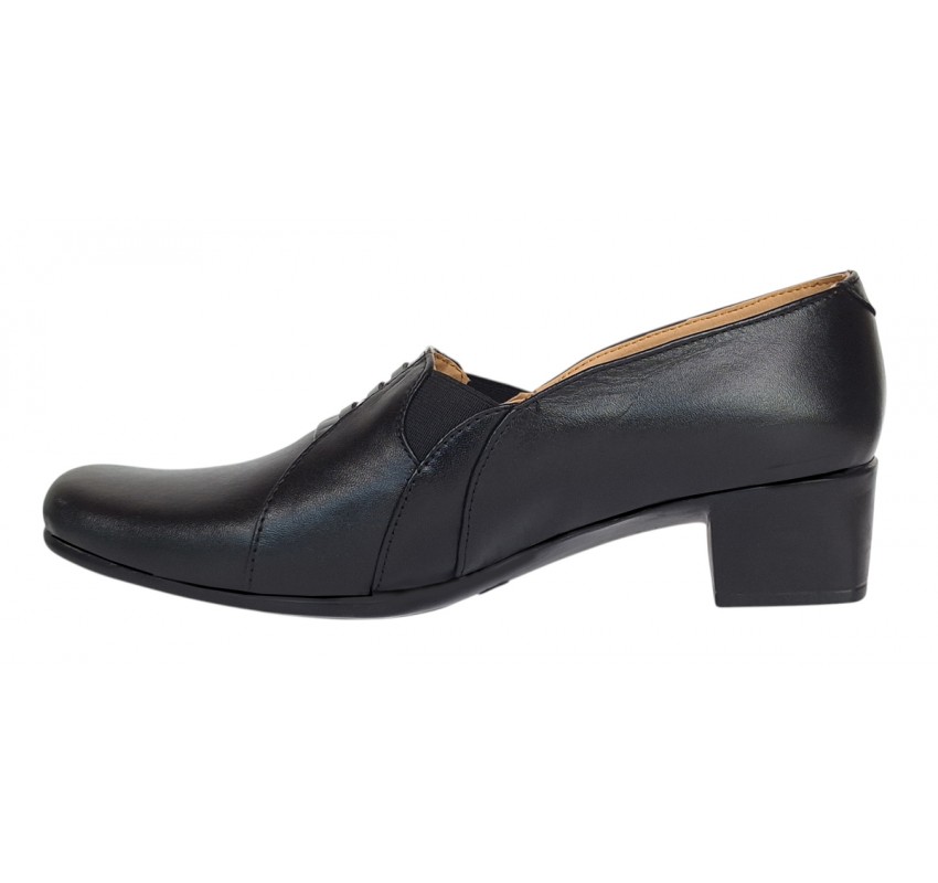 Pantofi dama casual din piele naturala de culoare neagra MVSP4N