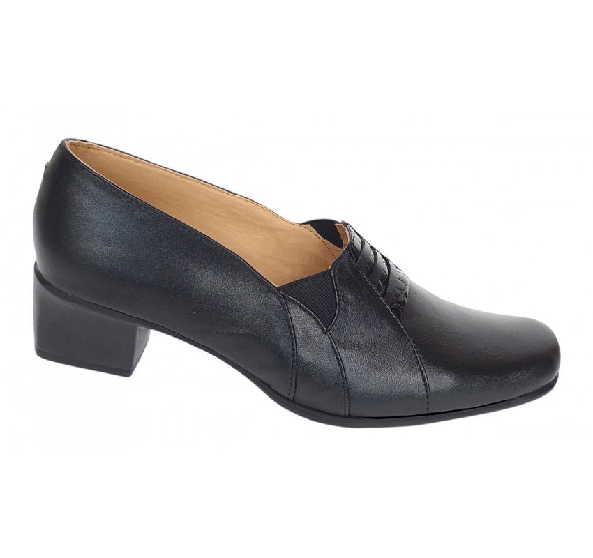 Pantofi dama casual din piele naturala de culoare neagra MVSP4N