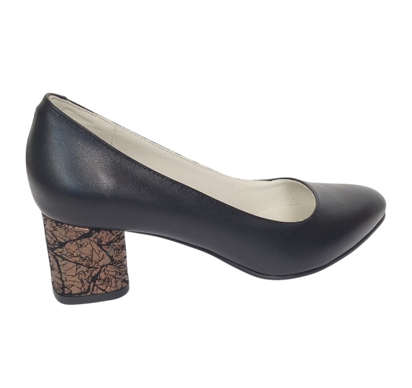 Pantofi dama eleganti din piele naturala box cu toc de 5 cm, Negru NA100ARMNP Pantofi dama eleganti din piele naturala box cu toc de 5 cm, Negru NA100ARMNP
