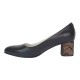 Pantofi dama eleganti din piele naturala box cu toc de 5 cm, Negru NA100ARMNP