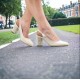 Pantofi dama decupati Bej cu toc auriu de 8 cm NA101AUBP Pantofi dama decupati Bej cu toc auriu de 8 cm NA101AUBP