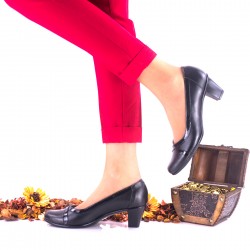 Pantofi dama, casual,din piele naturala toc 6cm - NA113NPL