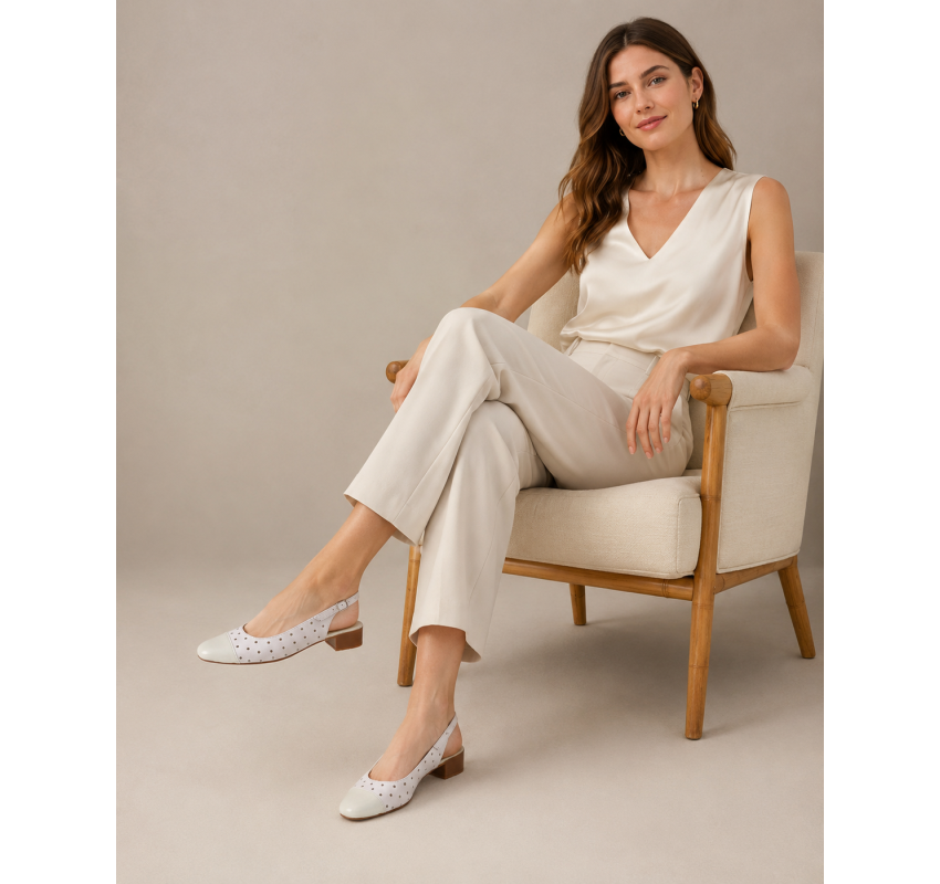 Pantofi dama casual din piele naturala Alb Box cu varf Lacuit NA252ALB