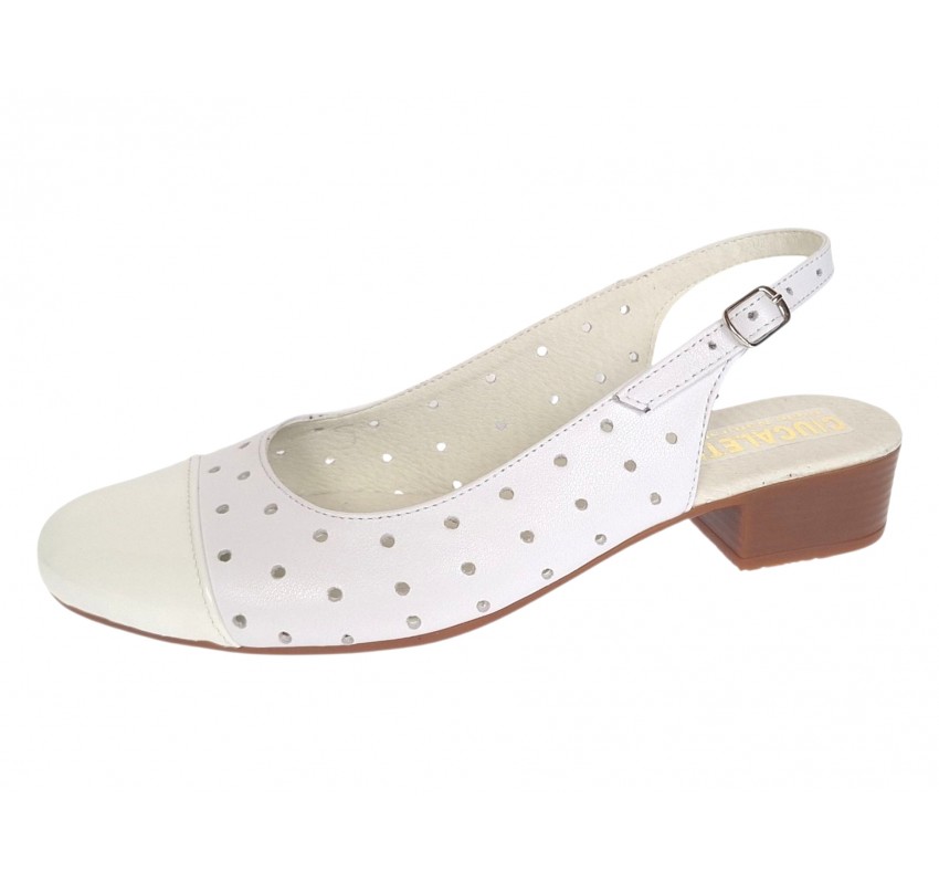 Pantofi dama casual din piele naturala Alb Box cu varf Lacuit NA252ALB