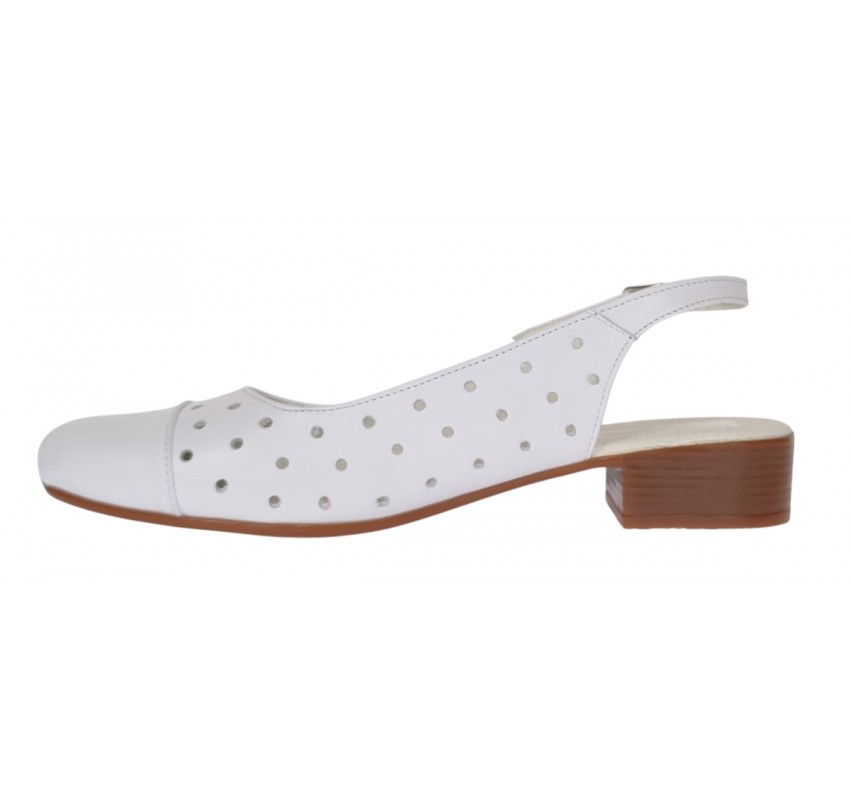 Pantofi dama casual din piele naturala Alb Box - NA252AP