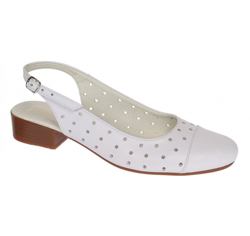 Pantofi dama casual din piele naturala Alb Box - NA252AP