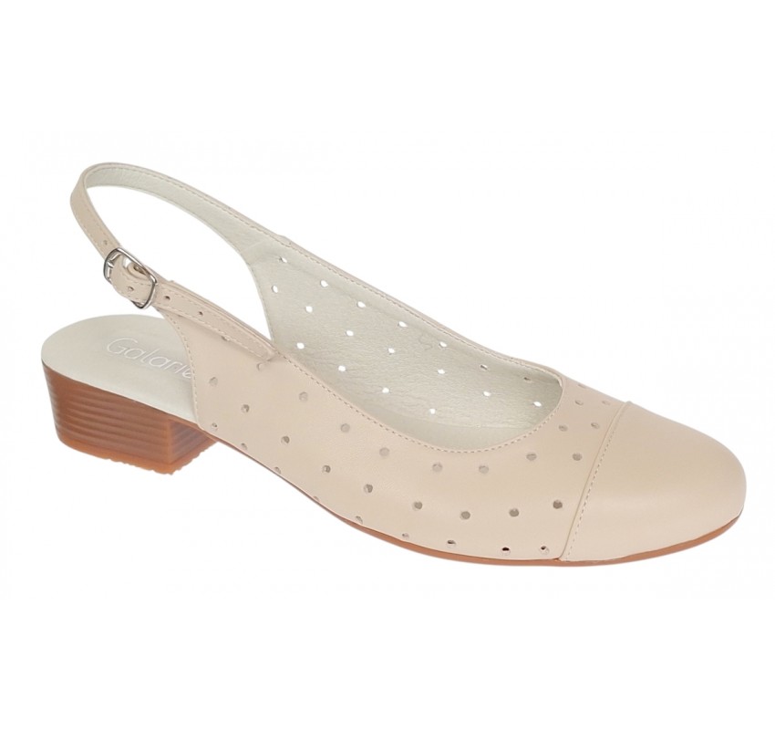 Pantofi dama casual din piele naturala Bej Box - NA252BP Pantofi dama casual din piele naturala Bej Box - NA252BP