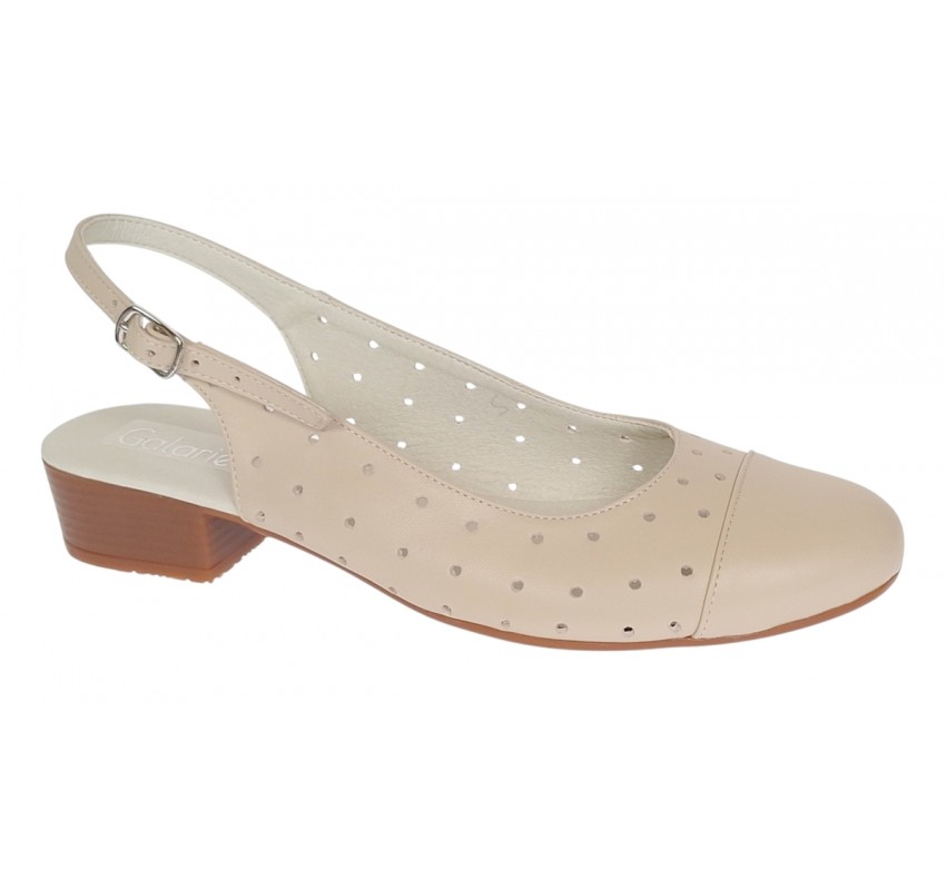 Pantofi dama casual din piele naturala Bej Box - NA252BP