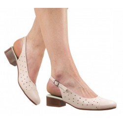 Pantofi dama casual din piele naturala Nud - NA252NUDP