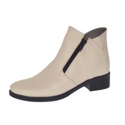 Ghete dama casual din piele naturala Bej Box NA316BB