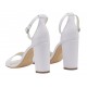 Sandale dama culoare alb din piele naturala toc 8cm - NA54AP Sandale dama culoare alb din piele naturala toc 8cm - NA54AP