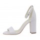 Sandale dama culoare alb din piele naturala toc 8cm - NA54AP Sandale dama culoare alb din piele naturala toc 8cm - NA54AP