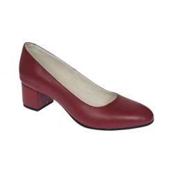 Pantofi eleganti dama lux din piele naturala premium cu toc 5 cm - NA73GRENA
