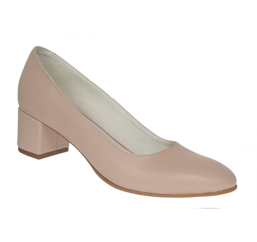 Pantofi eleganti dama din piele naturala Nude Box, toc 5 cm - NA73NUDE Pantofi eleganti dama din piele naturala Nude Box, toc 5 cm - NA73NUDE