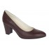 Pantofi eleganti dama din piele naturala box, toc 7 cm - Model Selena NA87BORDOP