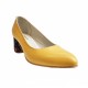 Pantofi eleganti dama, galbeni, din piele naturala box, toc 6 cm - NA87G