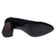Pantofi eleganti dama negri din piele intoarsa toc aramiu 7cm - NA97N