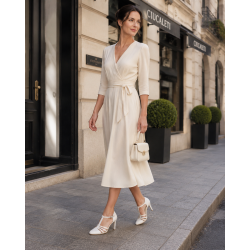 Pantofi dama albi eleganti, decupati din piele naturala, toc 9cm NAA11APL