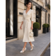 Pantofi dama albi eleganti, decupati din piele naturala, toc 9cm NAA11APL