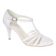 Pantofi dama albi eleganti, decupati din piele naturala, toc 9cm NAA11APL