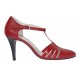 Pantofi dama decupati din piele naturala - Stiletto Rosu NAA11R Pantofi dama decupati din piele naturala - Stiletto Rosu NAA11R