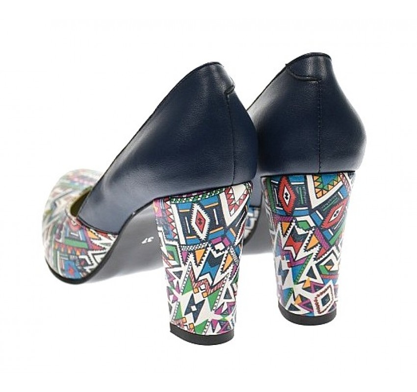 Pantofi dama eleganti din piele naturala bleumarin cu imprimeu, toc 9 cm NAA8BOXCOLOR Pantofi dama eleganti din piele naturala bleumarin cu imprimeu, toc 9 cm NAA8BOXCOLOR