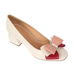 Pantofi dama office din piele naturala bleu - NAB1BEJ