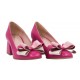 Pantofi dama office din piele naturala fucsia - NAB1FUCSIA