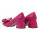 Pantofi dama office din piele naturala fucsia - NAB1FUCSIA