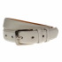 Curea barbati, casual-eleganta, din piele ecologica, latime 3.5 cm, alba - NB001